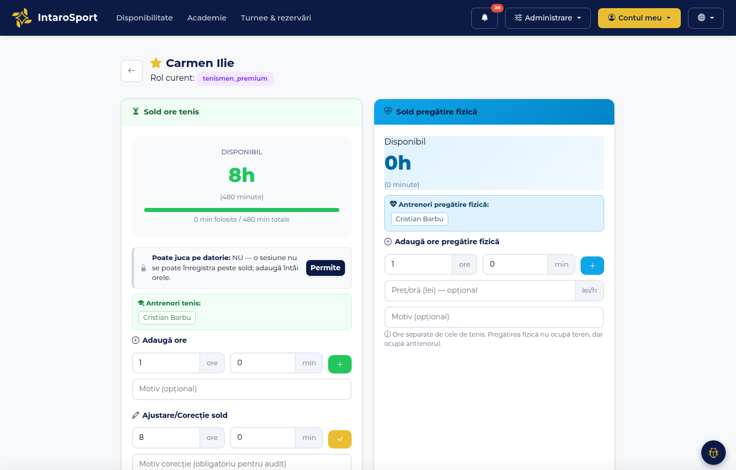 Pre-paid hours subscription